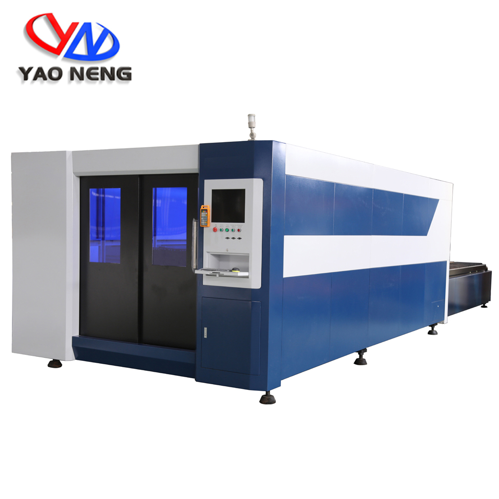 YN-4020DFP Whole Cover Fiber Laser Cutting Machine Auto Exchanging Platform
